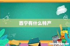 西宁有什么特产