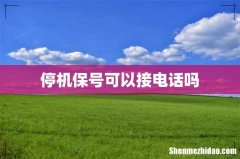 停机保号可以接电话吗