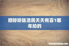 穆婷婷陈浩民天天有喜1哪年拍的