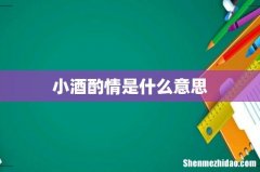 小酒酌情是什么意思