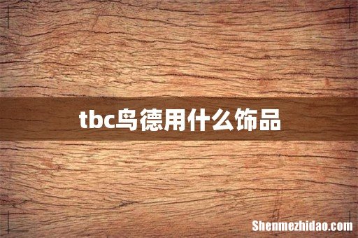 tbc鸟德用什么饰品