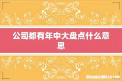 公司都有年中大盘点什么意思