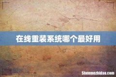 在线重装系统哪个最好用