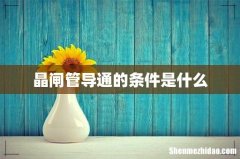 晶闸管导通的条件是什么