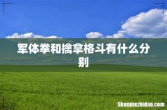 军体拳和擒拿格斗有什么分别