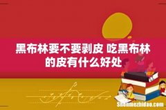 黑布林要不要剥皮 吃黑布林的皮有什么好处