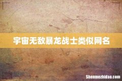 宇宙无敌暴龙战士类似网名