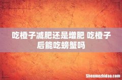 吃橙子减肥还是增肥 吃橙子后能吃螃蟹吗