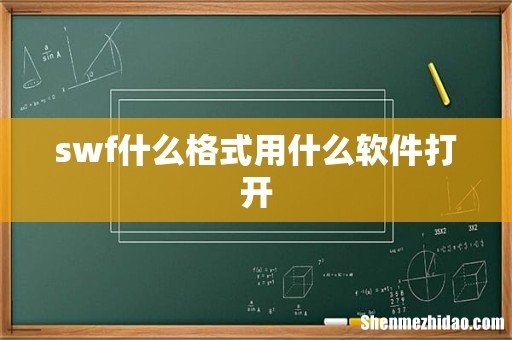 swf什么格式用什么软件打开