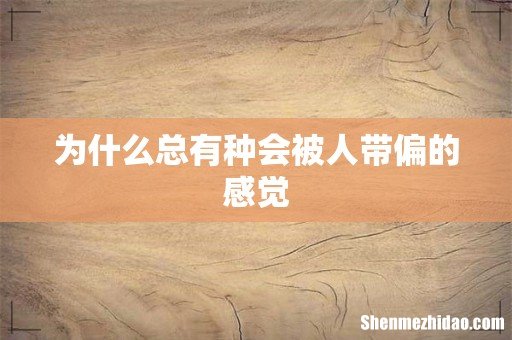 为什么总有种会被人带偏的感觉