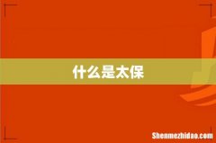 什么是太保