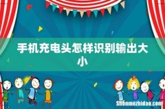 手机充电头怎样识别输出大小