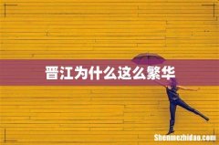 晋江为什么这么繁华