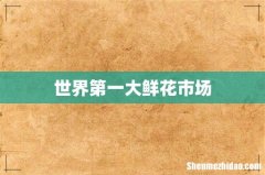 世界第一大鲜花市场