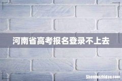 河南省高考报名登录不上去