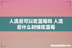 人流后可以吃蓝莓吗 人流后什么时候吃蓝莓