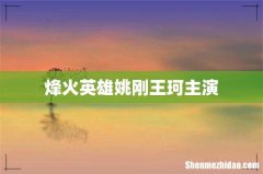 烽火英雄姚刚王珂主演