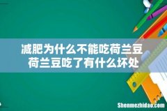 减肥为什么不能吃荷兰豆 荷兰豆吃了有什么坏处