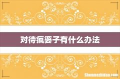 对待疯婆子有什么办法