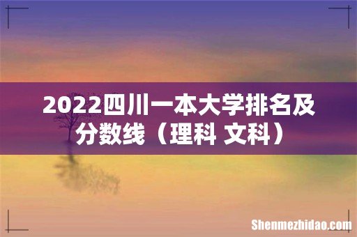 理科+文科 2022四川一本大学排名及分数线