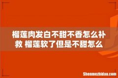 榴莲肉发白不甜不香怎么补救 榴莲软了但是不甜怎么回事