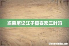 盗墓笔记江子算喜欢三叶吗