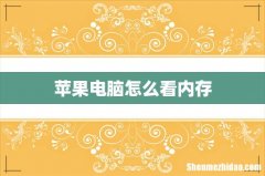 苹果电脑怎么看内存