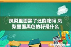 凤梨里面黑了还能吃吗 凤梨里面黑色的籽是什么