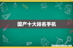 国产十大排名手机