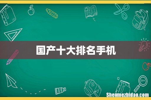 国产十大排名手机