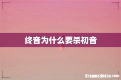 终音为什么要杀初音