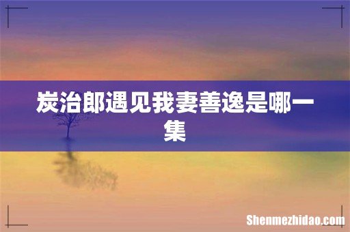 炭治郎遇见我妻善逸是哪一集