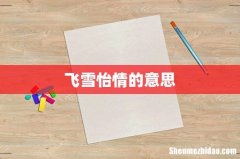 飞雪怡情的意思