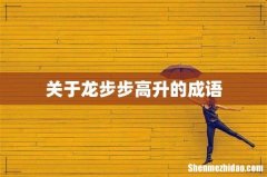 关于龙步步高升的成语