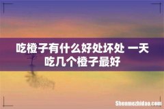 吃橙子有什么好处坏处 一天吃几个橙子最好