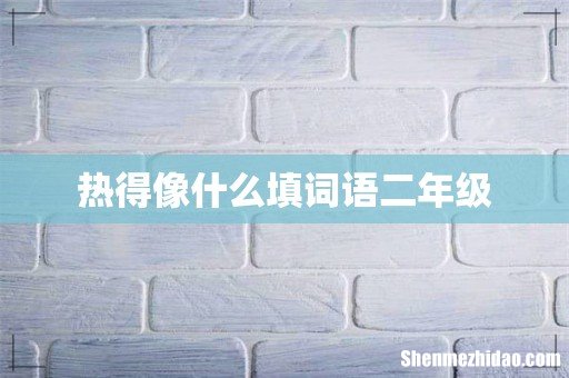 热得像什么填词语二年级