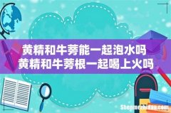 黄精和牛蒡能一起泡水吗 黄精和牛蒡根一起喝上火吗