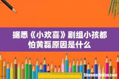 据悉《小欢喜》剧组小孩都怕黄磊原因是什么