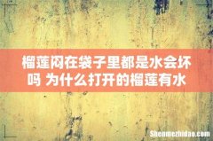 榴莲闷在袋子里都是水会坏吗 为什么打开的榴莲有水
