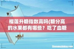 糖分高的水果都有哪些？吃了血糖会严重升高吗？ 榴莲升糖指数高吗