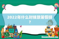 2022年什么时候放暑假呀？