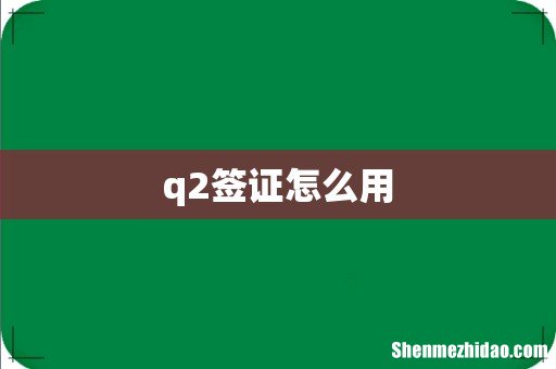 q2签证怎么用