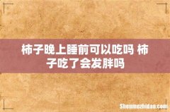 柿子晚上睡前可以吃吗 柿子吃了会发胖吗