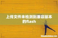 上传文件未检测到兼容版本的flash