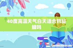 40度高温天气白天适合钓鲢鳙吗