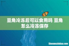 豆角冷冻后可以食用吗 豆角怎么冷冻保存