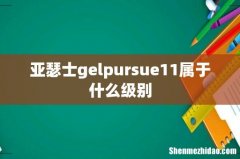 亚瑟士gelpursue11属于什么级别