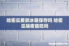 哈密瓜要放冰箱保存吗 哈密瓜隔夜能吃吗