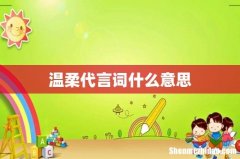 温柔代言词什么意思