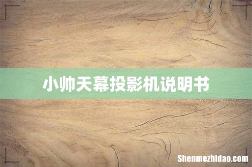 小帅天幕投影机说明书